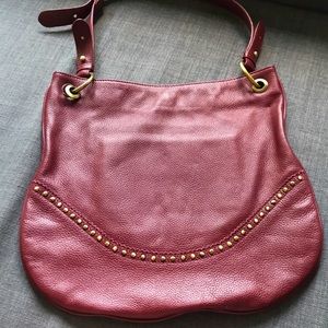 Johnston and Murphy Studded Leather Bag